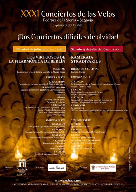 cuando es la noche de las velas en pedraza|Conciertos de las Velas 2024 – Entradas ya a la venta